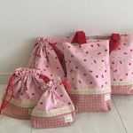 【５点セット】レッスンバッグ他５点セット★ハンドメイド★入園入学★いちご