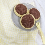 出産祝い ハーフバースデー等に 🐻‍❄️しろくまちゃんの ホットケーキ 🥞🍴 あみぐるみ セット 