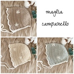 コットン100%刺繍ボンネット☆赤ちゃん ボンネット☆ 出産祝い  ♡選べるカラー サイズ ♡ 日本製コットン100%