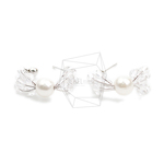ERG-2064-R【2個入り】パールCシェイプピアス,Pearl C shape Post  Earring