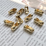 10pcs ゴールド [大・6mmボールチェーン適用] コネクター 先端金具  m635