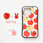 スマホケース　リンゴ　ウサギ 