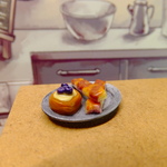 カフェのデニッシュパン２種類（単品）　ミニチュアフード 