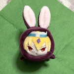 【S様専用・オーダー】もちもちマスコットミニ用着ぐるみ・ショートイヤーうさちゃん(パープル) うさぎ きぐるみ