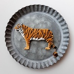 [real] 刺繍ブローチ (tiger)