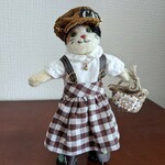 羊毛フェルト　猫　人形　三毛猫