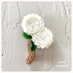 Imaginary flower ビーズ刺繍ブローチ