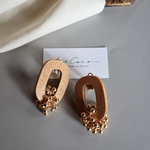 wood＆gold♢earring /pierce