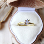 原石タンザナイトの真鍮リング