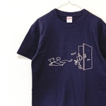 Tシャツ「散歩行くとき帰るとき」ネイビー