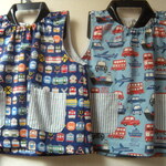  chrris91さまオーダー分■のりもの袖なしスモック2枚１００