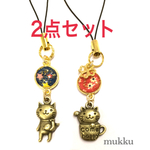 《再販》ハッピー猫ちゃんセット《おめで鯛猫オマケ付き》♡レジン ストラップ