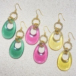 【とも様専用】💚💗アクリルフープピアスセット