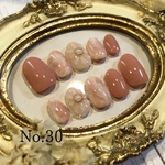 ネイルチップ カフェシリーズ いちごラテ No.30