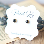 No.44843 アンティーク シンプル 樹脂ピアス 金属アレルギー対応 made by PISTOL LILY