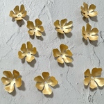 6個　花フラワーパーツ　ゴールド　イヤリング  アクセサリー パーツ ハンドメイド　 