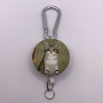 キーリール リール キーホルダー 猫