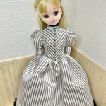 リカちゃん　アンティークドレス　ストライプ