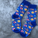 熱帯魚柄ユニセックス靴下❤️スケーターソックス グラフィックソックス ポップアート エンゼルフィッシュ クマノミ お魚