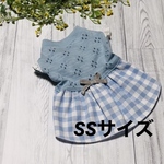 SALE❣️完成品　犬服『SSサイズ　ブルー　ワンピース』