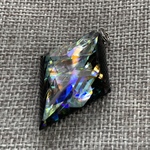 虹の結晶 ブラックひし形曲面 ペンダントBK-054