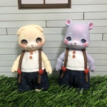 サスペンダー付きロンパース(ジーンズ(cocoriangサイズ))