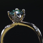 ◆新入荷◆一点物◆モアサナイト(Moissanite) ◆超美品◆ピンクゴールドシルバーS925 リング  R00024