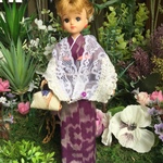 夏の着物。りかちゃんも着られます