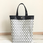 ラミネート　トートバッグ　モロッカン(ホワイト×ブラック)