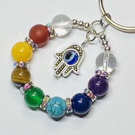 都内で 🛍♡チャクラのパワー🪬キーホルダー♡天然石キーホルダー ブレスレット・バングル