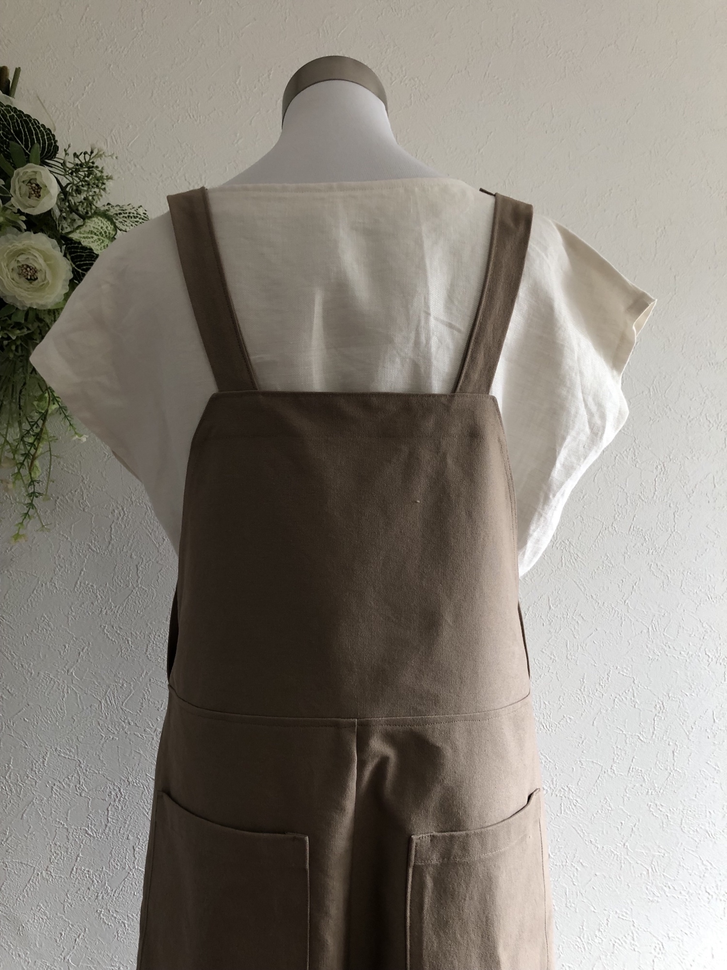 コットン100%シンプルサロペット