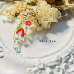 【再販♡】うるうる⋆꙳フルーツポンチ猫ちゃんのマスクチャーム　送料無料　レジン
