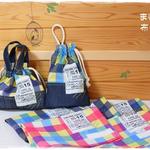 sa様オーダー品：カラフルチェック柄の通園・通学7点セット