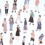 海外フレークシール 40枚入 ＊go out freely (orange)[FS063]