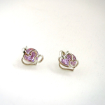 送料無料＊小さなバイオレットcolorの♡ピアス