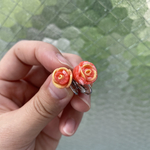 【イヤリング】マグロとサーモンのお刺身薔薇のイヤリング②