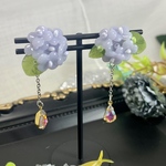紫陽花 イヤリング あじさい アジサイ 大ぶり 梅雨 夏 レジン ビジュー