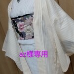 洗える羽織#GW企画#共襟付き#受注製作#アイボリー✕金糸ストライプ#コットン#オーガンジー#単衣#浴衣