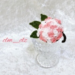 【再販】紫陽花のヘアーゴム（ピンク）