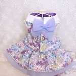 Mサイズ♡紫陽花柄ブラウスワンピース