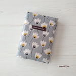 母子手帳ケース( S ) • お薬手帳 • 通帳 ケース  * レトロフラワー  col. light gray