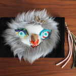 <再入荷！>Lion clutch bag/black