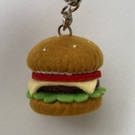 フェルトのハンバーガーキーホルダー