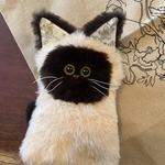 保護猫チャリティぬいぐるみ【シャムさん】