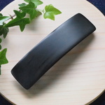 青黒檀のシンプルなバレッタ（アオコクタンLW3）長さ10.3cm×幅2.8cm