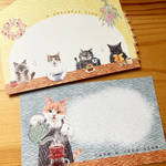 ねことねこのカフェ＊メッセージカード