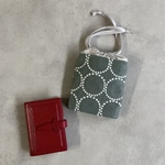 四角い巾着　ロロマ巾着　tambourine green mina perhonen