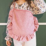★500円OFF★Anone『sleep』 日本製リネンコットン ビッグフリル2wayバッグ / レッド