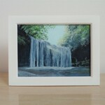 油絵原画『水しぶき』　額縁付き