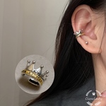 新作　ゴールドとシルバーコンビ　シンプル　王冠　イヤカフ　　イヤーカフ　ear cuff